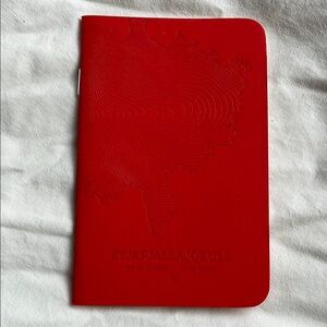 6/$24 Red Eyjafjallajökull Travel Letterpress Notebook | New!